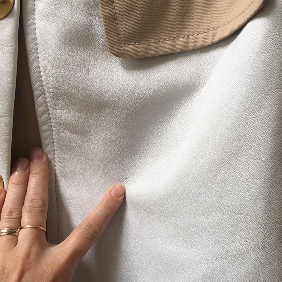 Leifsdottir leather and canvas coat - Picture 8 of 8